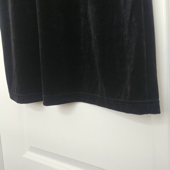 Diane von Furstenberg black velvet stretch midi maxi dress DVF sleeve de… - Picture 3 of 12